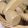 Wooden Sensory Toys in Wicker basket - 8 Piece close up