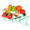 Wooden Fruit & Veg Lacing Set 24 Piece