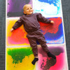 child playing on our sensory floor tiles