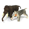 Wild Saber Tooth Tiger and Mammoth Bundle - Realistic Prehistoric Toy Set for Imaginative Play - pack view