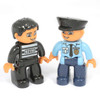 2 plastic police officer figures