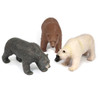 3 16 inch jumbo sized bears including a polar bear, a grizzly bear, and a black bear for children