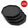 Four black 100cm Tuff Trays bundled for childcare and sensory play