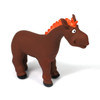 Brown Horse cartoon-style animal toy figure for children's imaginative play - view 2