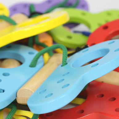 Wooden Butterfly Threading & Lacing Set | Talking Turtle AU