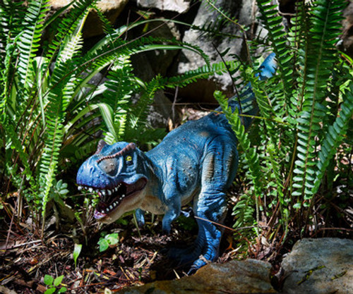 Jumbo 23 inch blue T-rex dionsaur toy figure for children - outside view 3