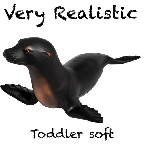 23 inch jumbo sea lion toy for children - side view