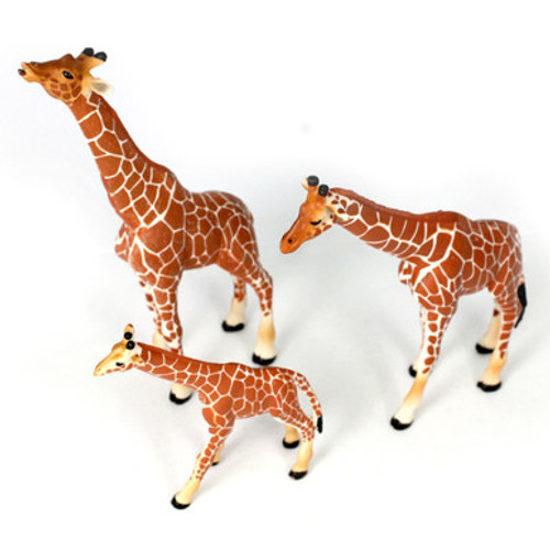 giraffe family animal toys for children - left side view