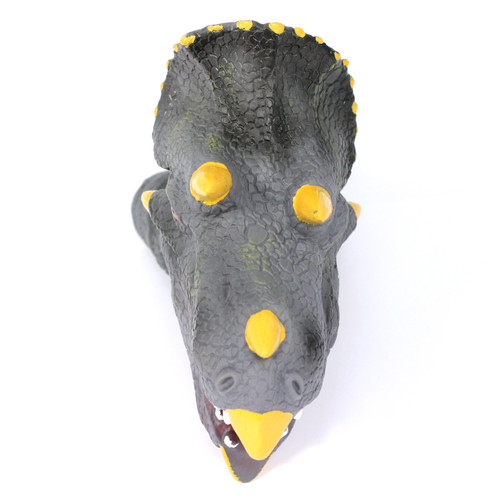 Grey dinosaur hand puppet - top view