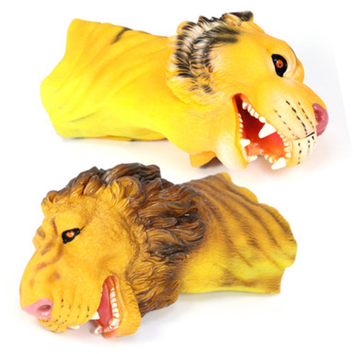 Animal hand puppets - Lion & Tiger - pack view
