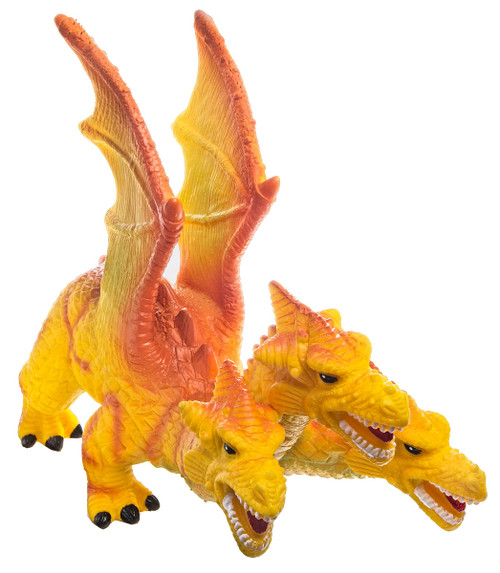 umbo Multi-Headed Dragons Set - Soft and Huggable Fantasy Toy Dragons for Imaginative Play and Early Years Learning - Yellow Dragon