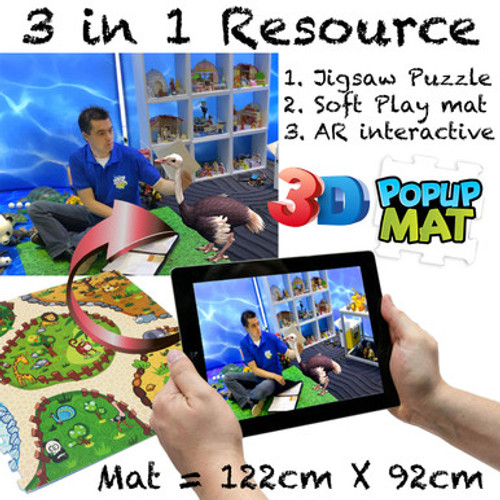 Augmented reality 3-in1  jigsaw soft play mat for children - pack view