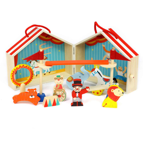 wooden circus toys