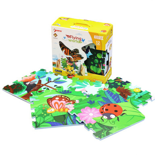 Augmented Reality Puzzle Mats Bundle - Under the Sea, Animal Land, Flying World, City World - flying world view