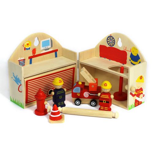 Wooden Firestation playset