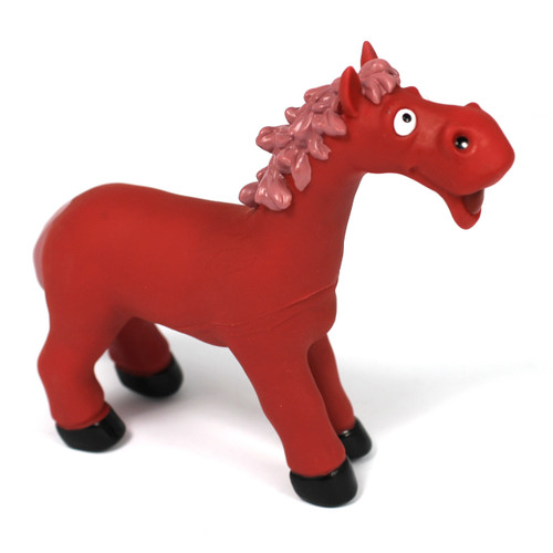 Red Horse cartoon-style animal toy figure for children's imaginative play - view 1