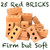25 realistic red foam building bricks for children