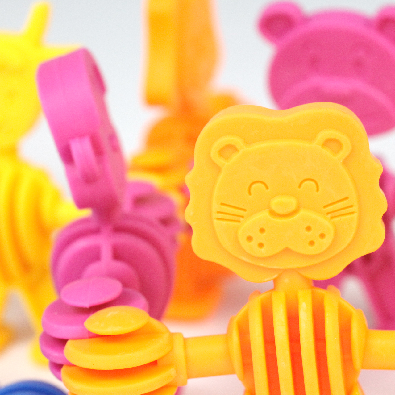 Construction Soft Touch Animals 72 Piece Set Talking Turtle Australia