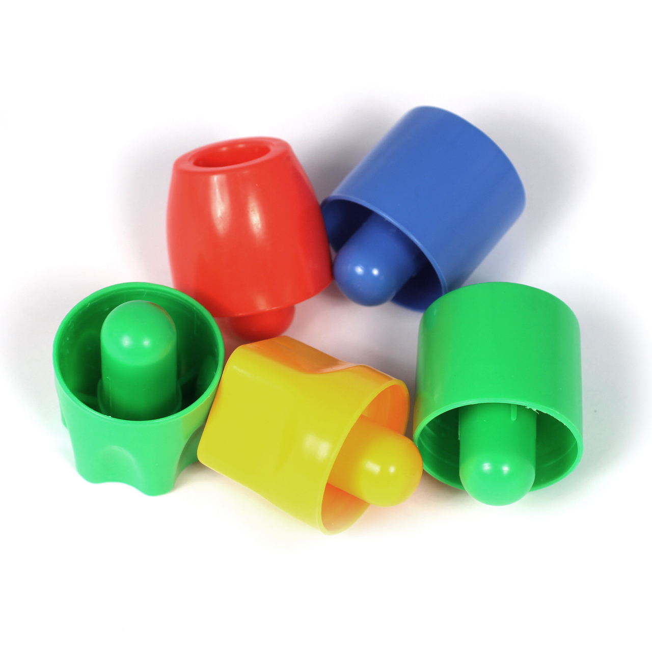 19PC Construction Set Stack Pegs Various Colours