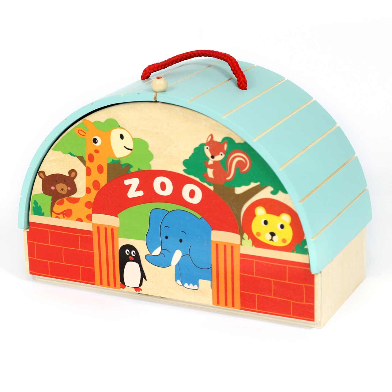 Portable Wooden Zoo Playset Talking Turtle Australia