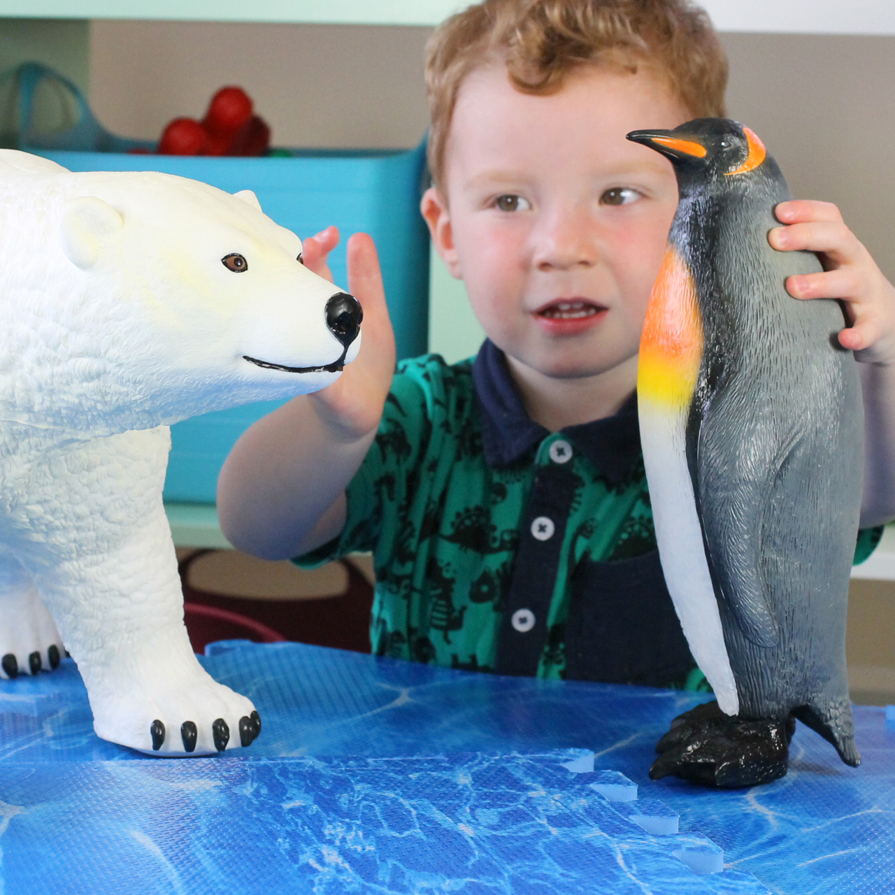 Arctic Friends, Jumbo and Large Polar Bears, 2 x Large Penguins,   All Soft Feel