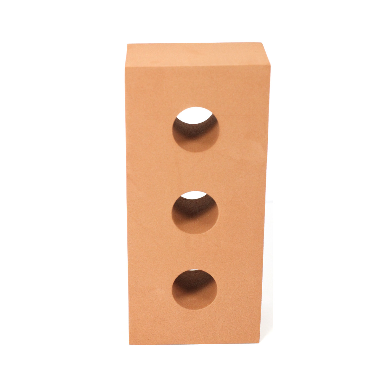 front view of our red foam bricks and blocks