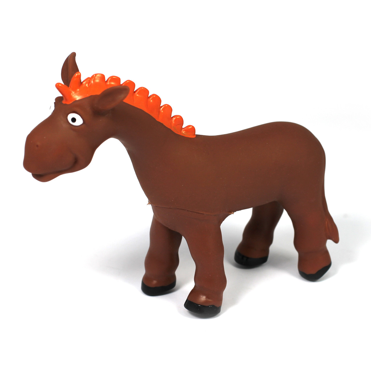 Brown Horse cartoon-style animal toy figure for children's imaginative play - view 1