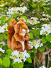 Squirrel Soft Plush Toy Sitting, 17cm, Teddy Hermann - 908180