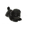 Black Pug Dog Plush Toy Smaller Lying, Puddles