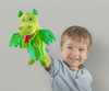 Fiesta Crafts Green Dragon Hand Puppet