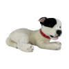 White Staffordshire Bull Terrier Dog Plush, Winter Bocchetta -501734