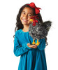 Girl with Rooster Puppet, Barred Rock Rooster Folkmanis EAN 031891