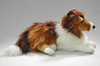 Side View Rough Collie Dog Plush Toy, Long Hair Lying, Carl Dick Germany EAN 035516