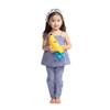 Girl playing with Small Lego Banana Guy Plush, 22cm EAN 505616