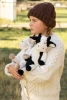 Clover The Cow Plush Toy, Black and White 38cm Nana Huchy Baby Safe  003581