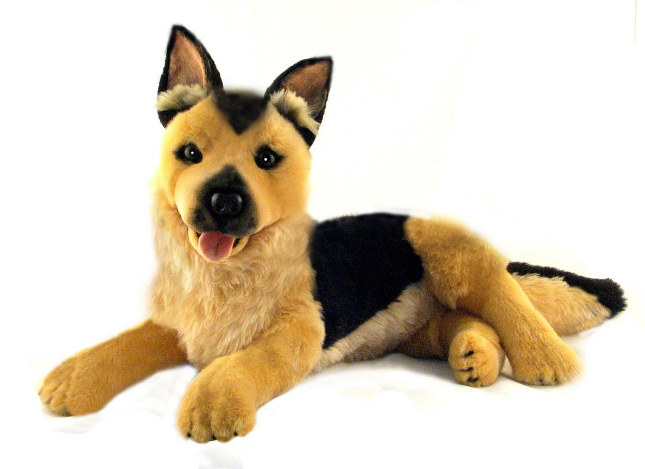 German Shepherd Plush Toy, King, Bocchetta Plush Toys