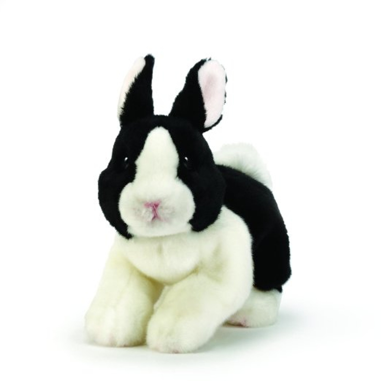 Dutch Bunny Rabbit Plush Toy Black and White Large