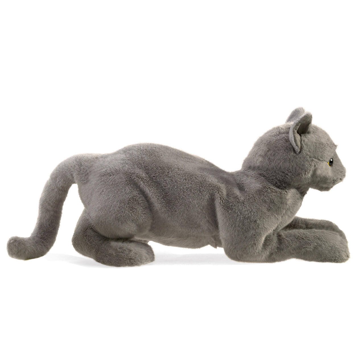 Purring Grey Cat Puppet Folkmanis