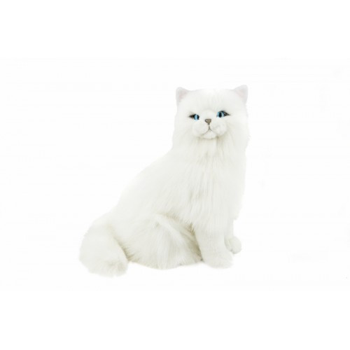 White Persian Cat Plush Toy, Pearl, Bocchetta