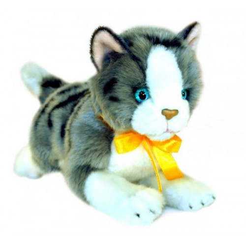 Leila Grey Kitten Plush Toy, 22cm Bocchetta Plush Toys - 070181