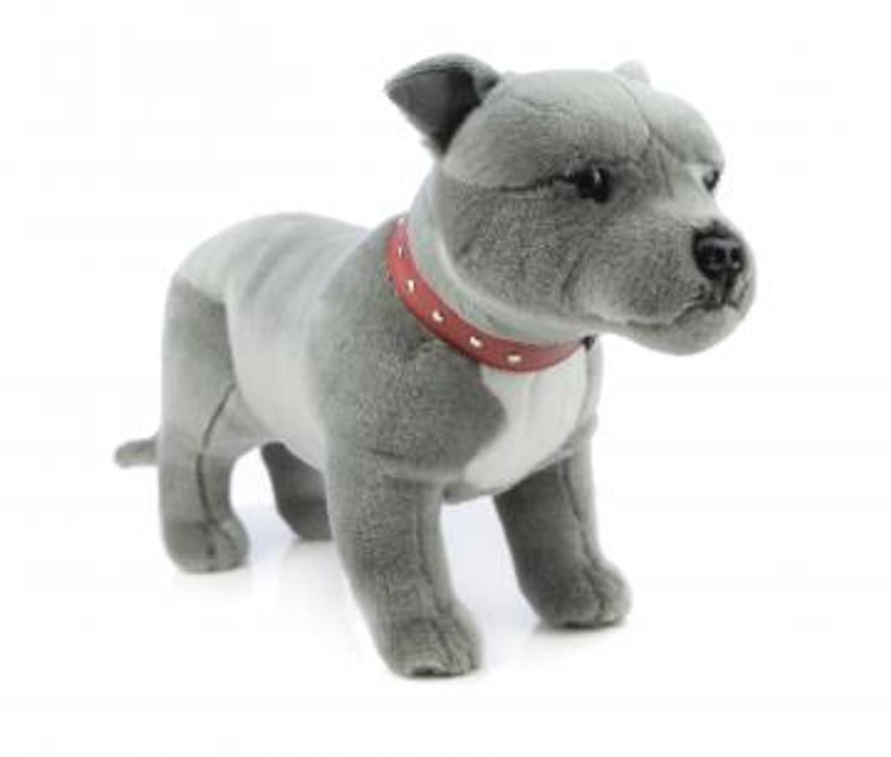 Grey Staffordshire Terrier Soft Dog Toy, Thunder