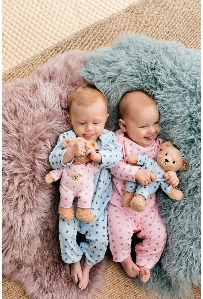Baby Boy and Baby Girl with Steiff Teddy and Me Bears