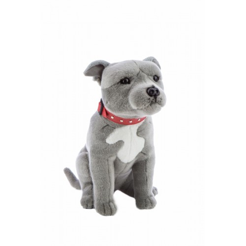 Staffordshire Terrier Blue Staffy Plush Toy Dog  Storm 36cm Bocchetta  - 500966