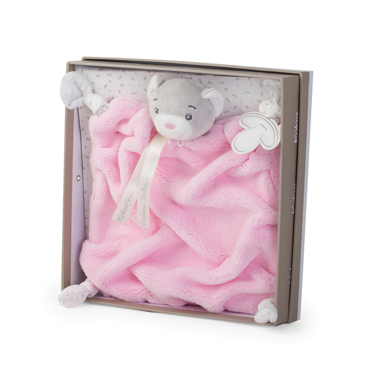 Kaloo Plume Pink Bear Comforter DouDou
