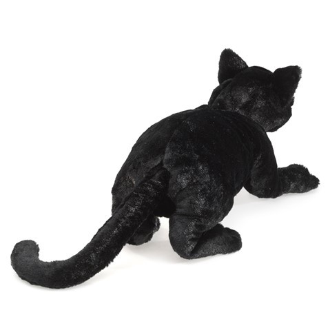 Backview Black Cat Puppet Folkmanis EAN 029874