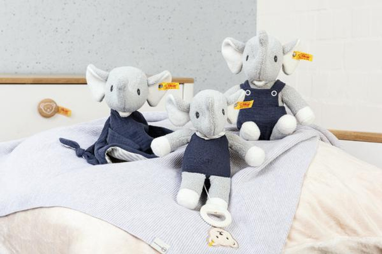 Group, Music, Comforter and Toy, Eliot Elephant Baby Toy GOTS Steiff