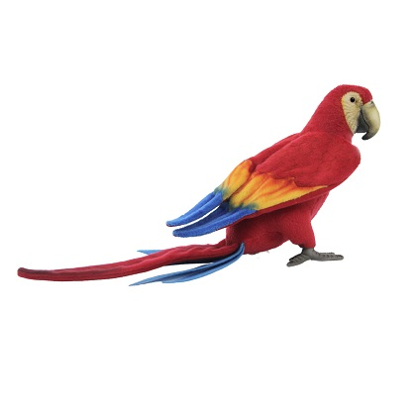 Scarlet Macaw Bird Stuffed Animal, Hansa 40cm