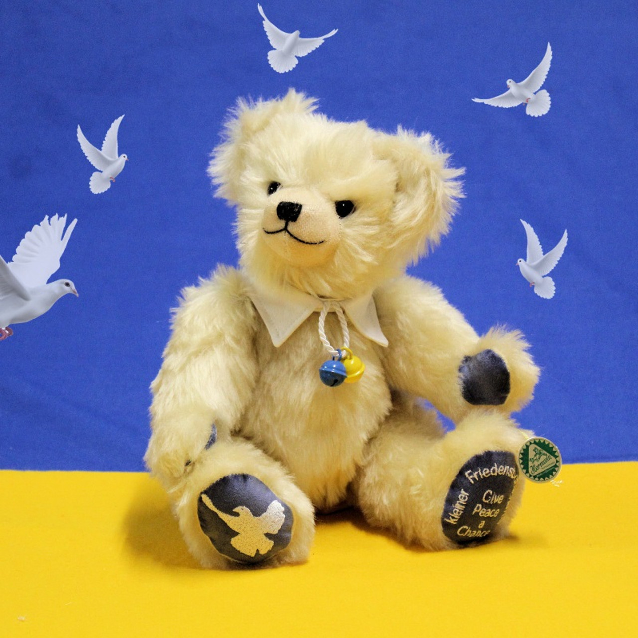 Give Peace a Chance Teddy Bear, 33cm by Hermann-Coburg