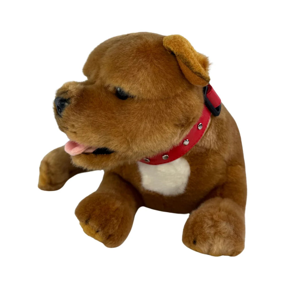 Red Staffordshire Bull Terrier Dog Plush, Merlot, Bocchetta - 500508