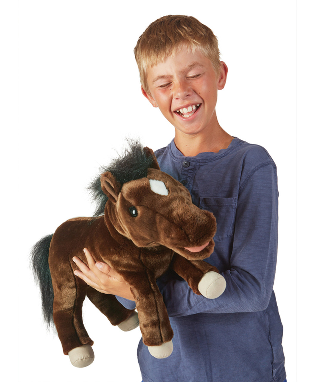 Boy with Horse Puppet Folkmanis EAN 031945